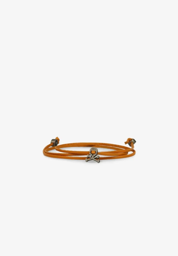 scalperscompany Pulsera Calavera Cordon Piel-Hombre Pulseras