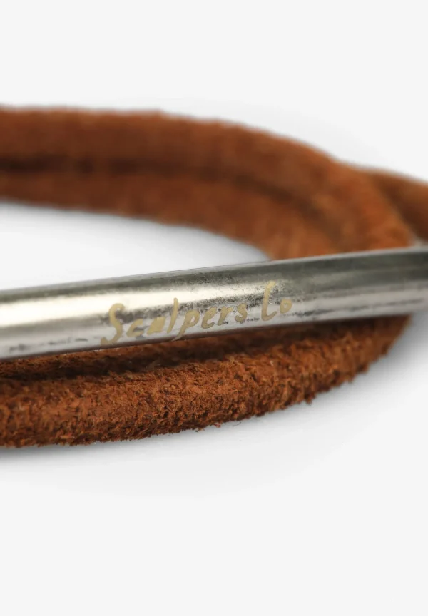 scalperscompany Pulsera Cordon Detalle Metal-Hombre Pulseras