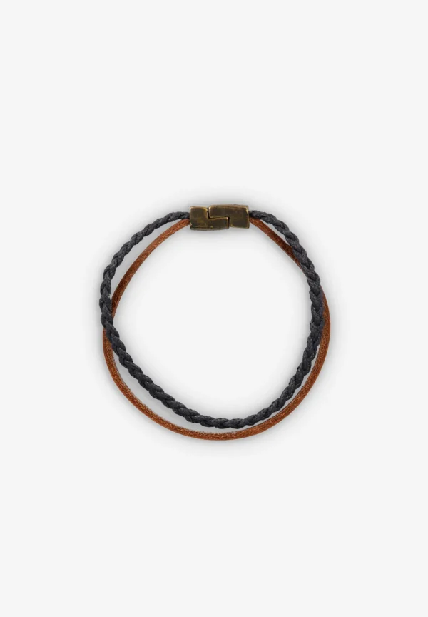 scalperscompany Pulsera Doble Trenzada-Hombre Pulseras
