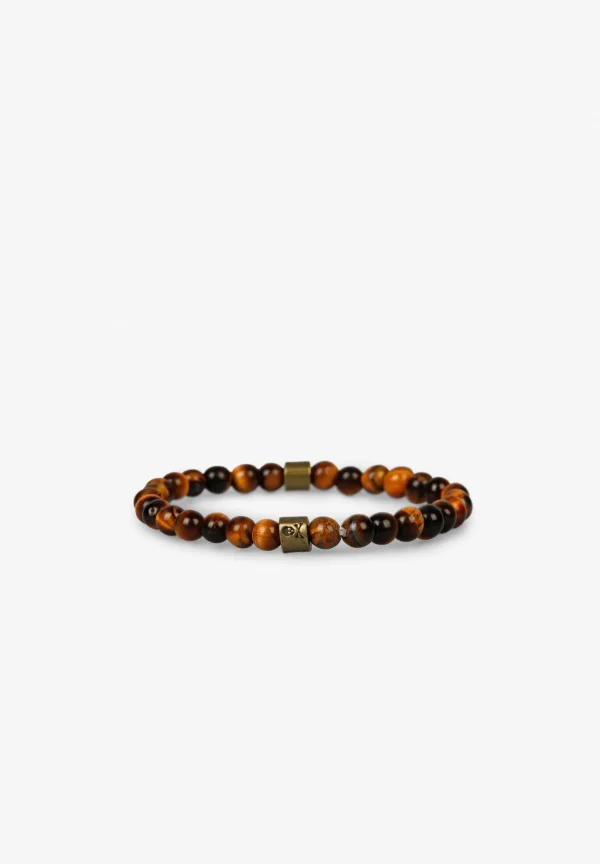 scalperscompany Pulsera Piedras Detalle Metalico-Hombre Pulseras