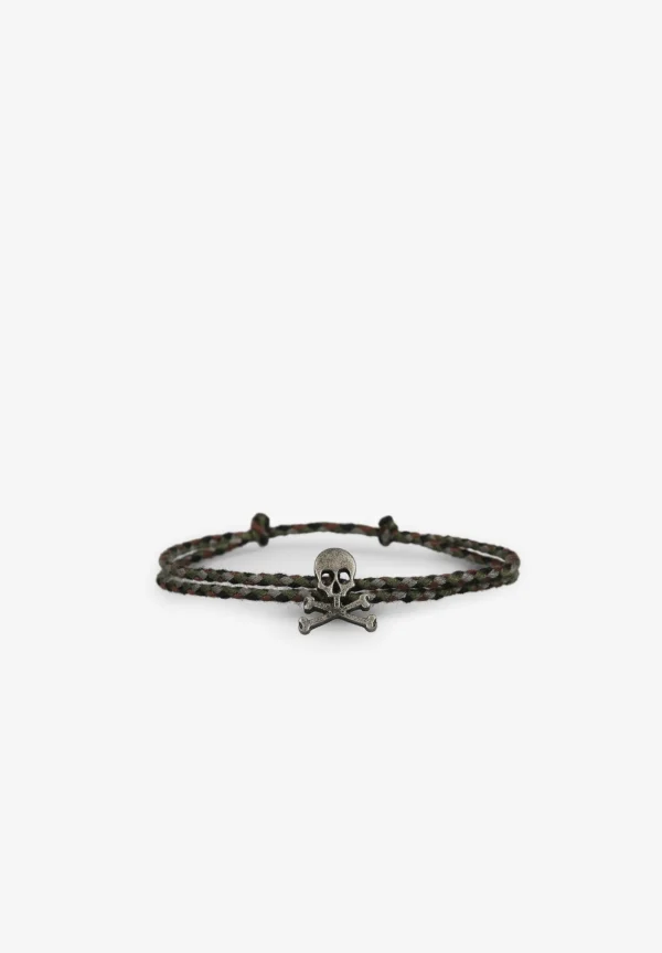 scalperscompany Pulsera Trenzada Multicolor Calavera-Hombre Pulseras