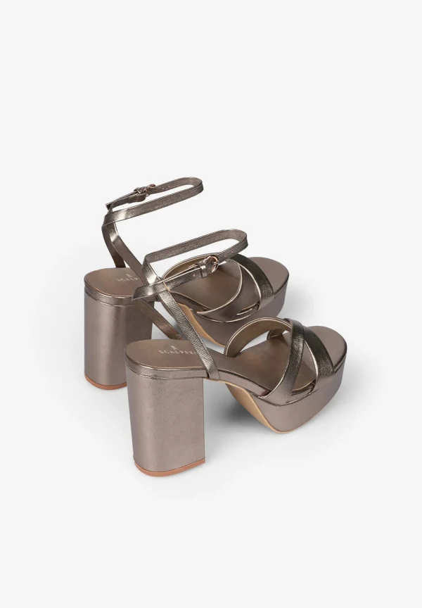 scalperscompany Sandalias Plataforma Metalizadas-Mujer La Gran Fiesta
