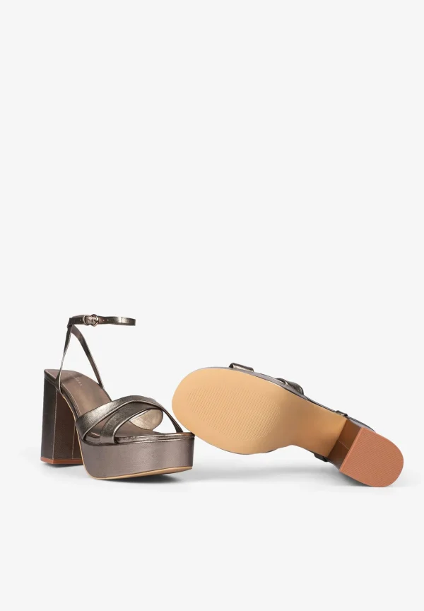 scalperscompany Sandalias Plataforma Metalizadas-Mujer La Gran Fiesta