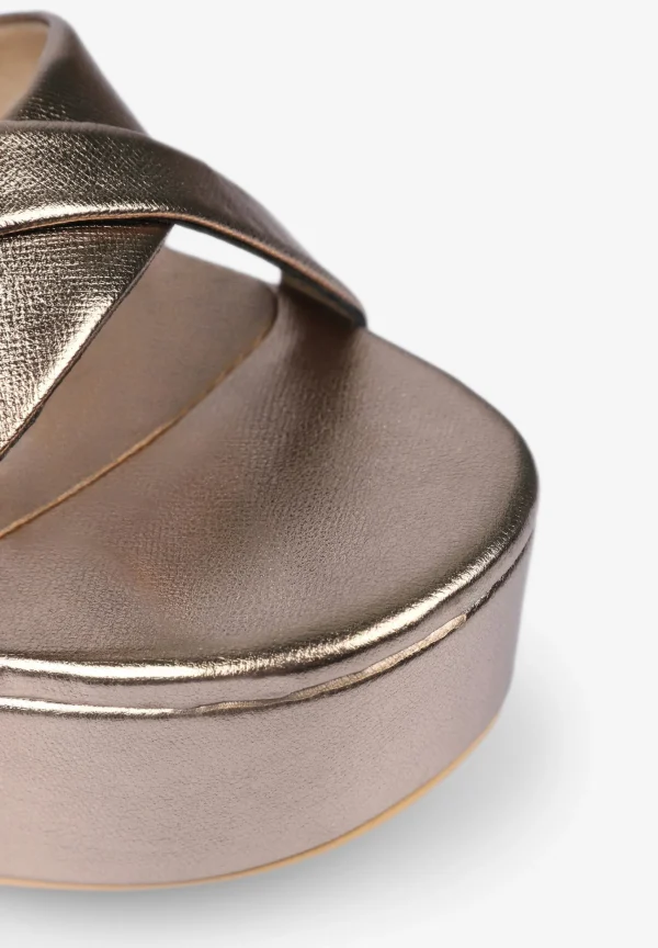scalperscompany Sandalias Plataforma Metalizadas-Mujer La Gran Fiesta