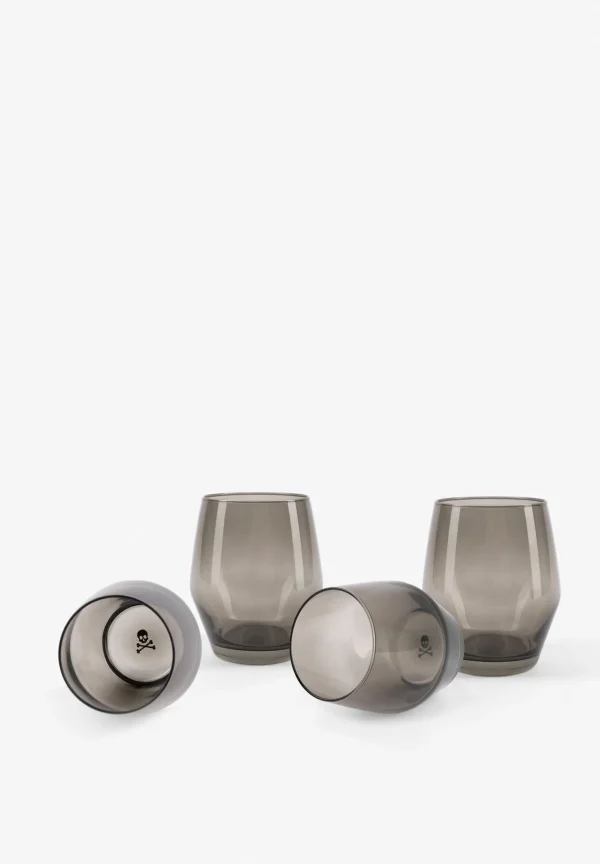 scalperscompany Set Vasos Ahumados Calavera-Home Cristaleria