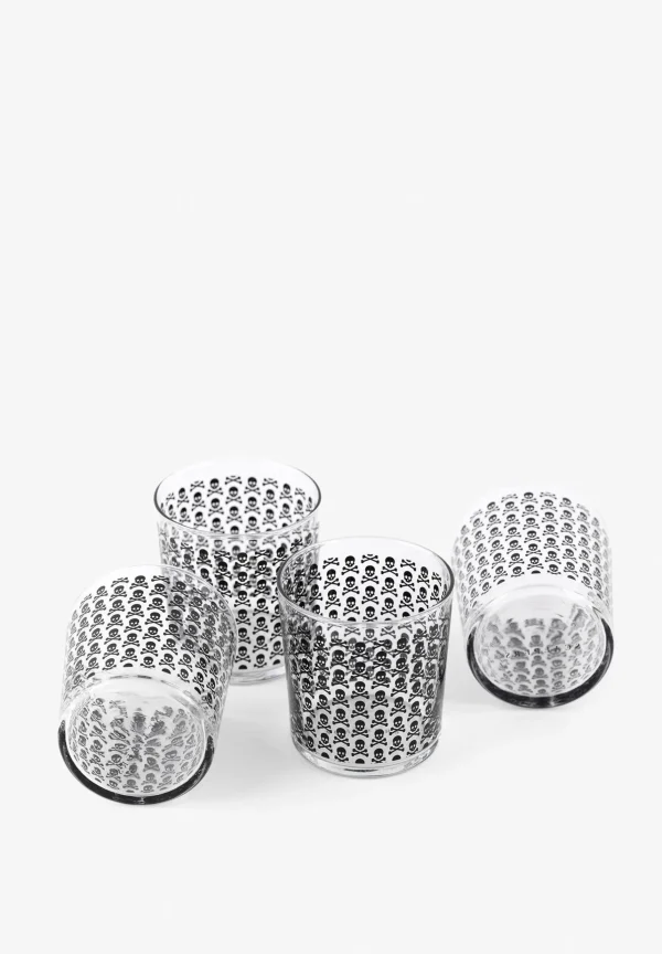 scalperscompany Set Vasos Calaveras All Over-Home Cristaleria