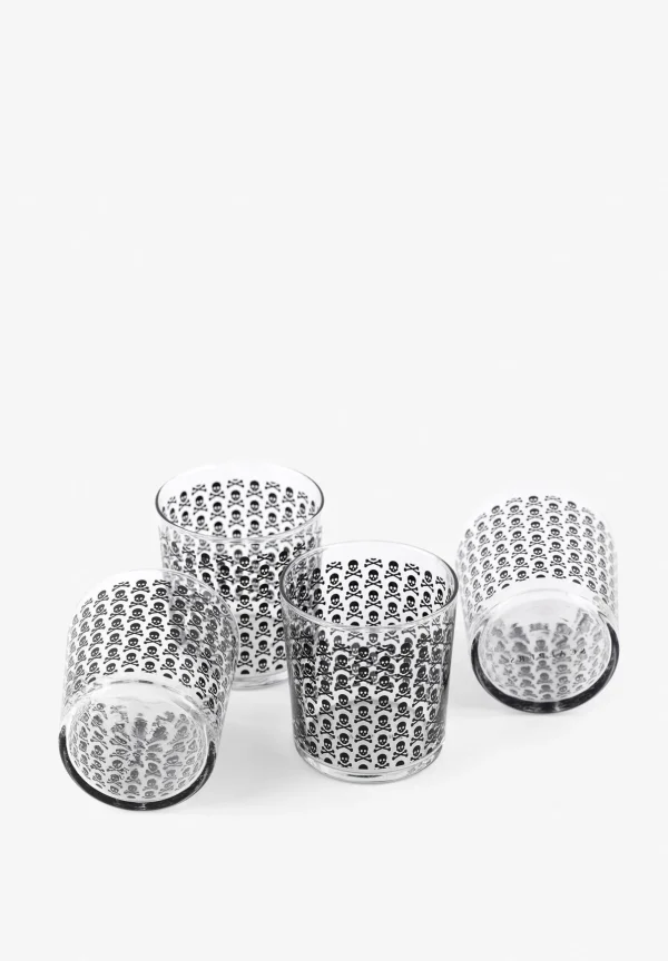 scalperscompany Set Vasos Calaveras All Over-Home Cristaleria