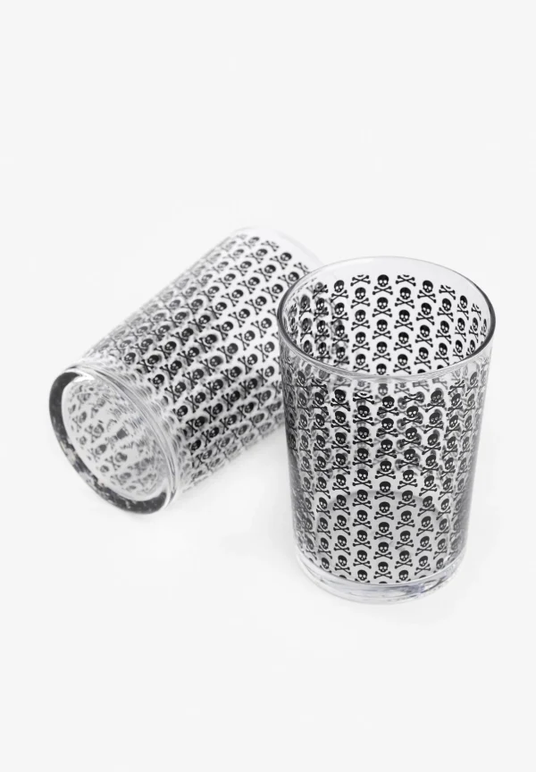 scalperscompany Set Vasos Sidra Calaveras All Over-Home Cristaleria
