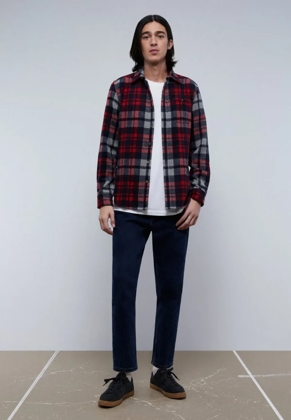 scalperscompany Sobrecamisa Cuadros Franela-Hombre Camisas
