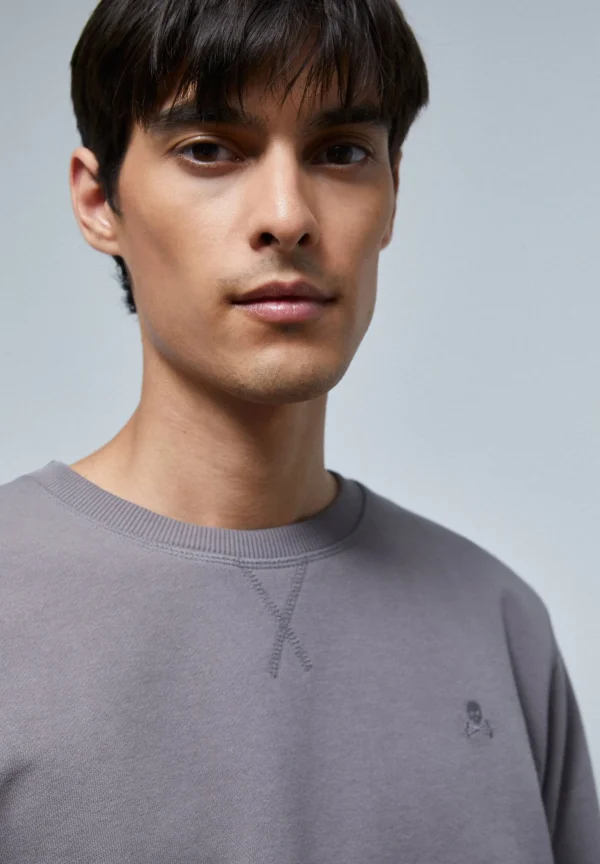 scalperscompany Sudadera Basica Calavera-Hombre Sudaderas