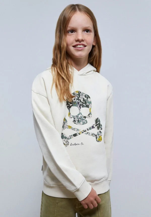 scalperscompany Sudadera Calavera Flores-Niños Sudaderas