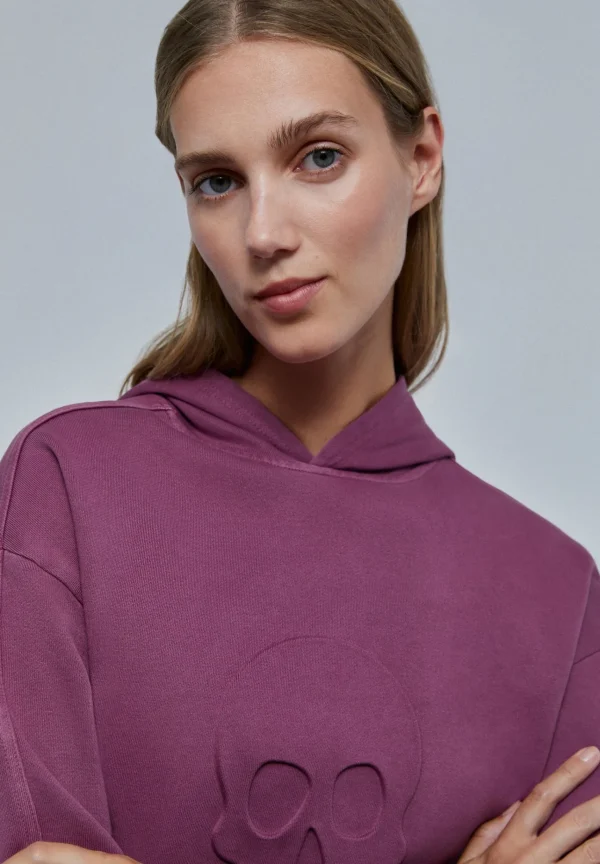 scalperscompany Sudadera Calavera Relieve Frontal-Mujer Sudaderas