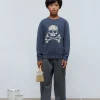 scalperscompany Sudadera Calavera Texto Periodico-Niños Sudaderas
