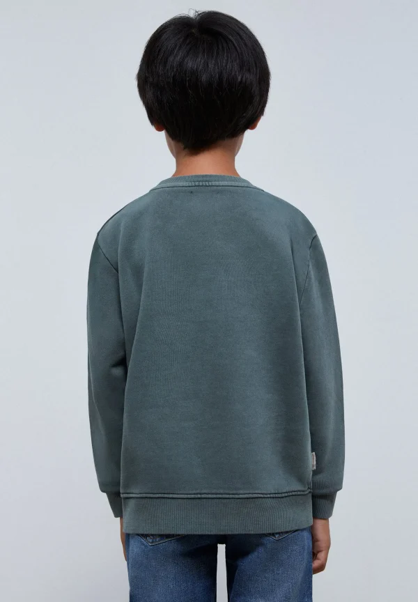 scalperscompany Sudadera Calavera Texto Periodico-Niños Sudaderas