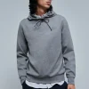 scalperscompany Sudadera Capucha Efecto Neopreno-Hombre Sudaderas