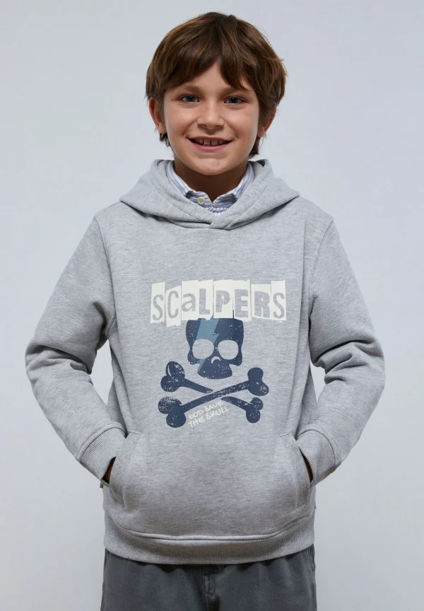scalperscompany Sudadera Capucha Print Calavera-Niños Sudaderas