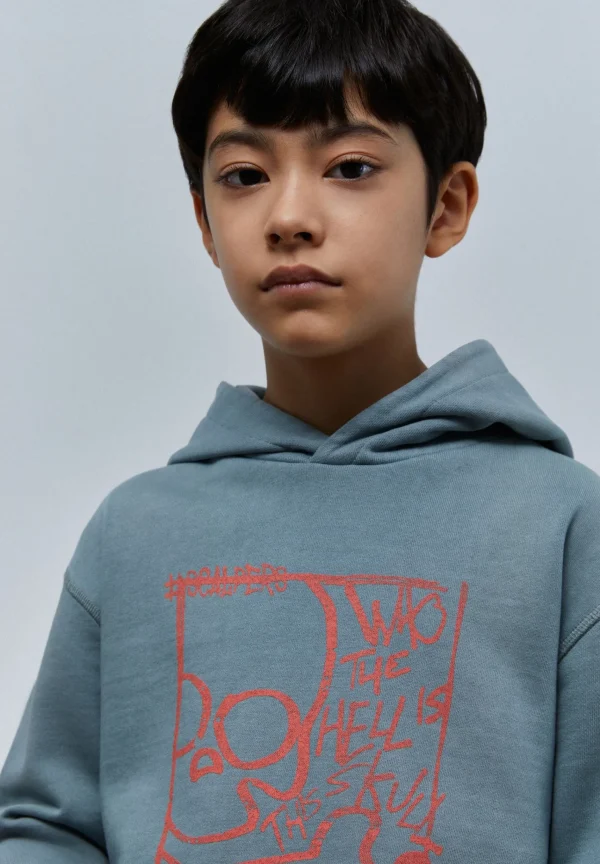 scalperscompany Sudadera Capucha Print Frontal-Niños Sudaderas