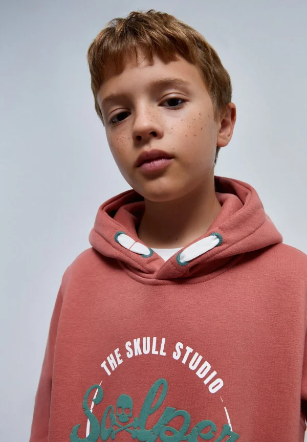 scalperscompany Sudadera Capucha Print Relieve-Niños Sudaderas
