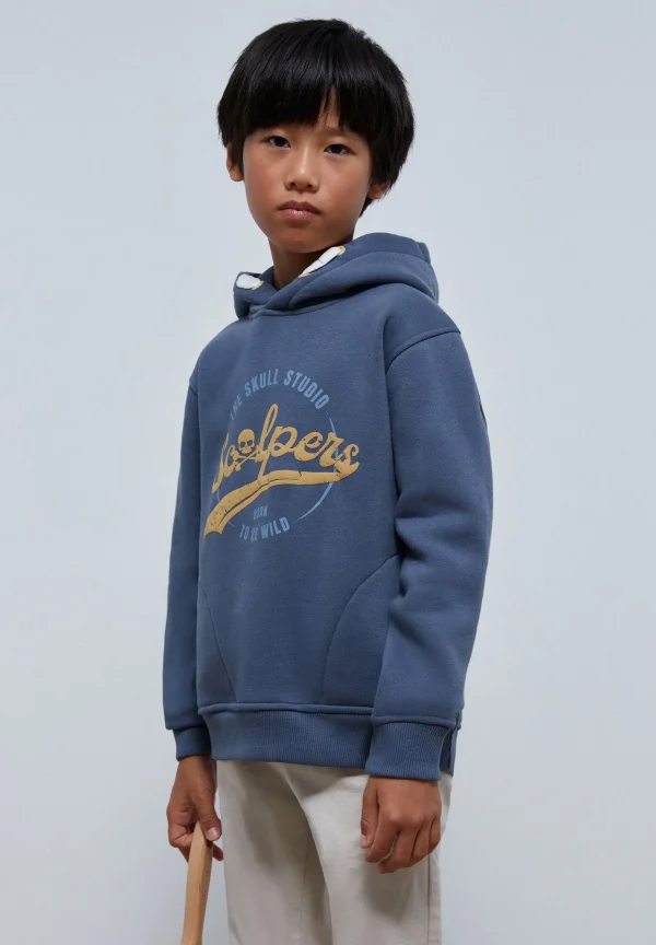scalperscompany Sudadera Capucha Print Relieve-Niños Sudaderas