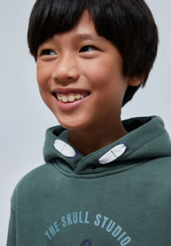 scalperscompany Sudadera Capucha Print Relieve-Niños Sudaderas