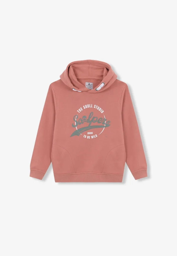 scalperscompany Sudadera Capucha Print Relieve-Niños Sudaderas