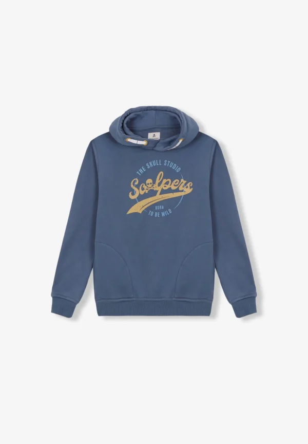 scalperscompany Sudadera Capucha Print Relieve-Niños Sudaderas