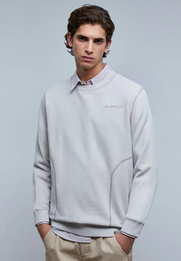 scalperscompany Sudadera Costuras Fluor-Hombre Sudaderas