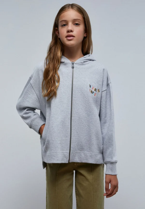 scalperscompany Sudadera Cremallera Capucha Contraste-Niños Sudaderas