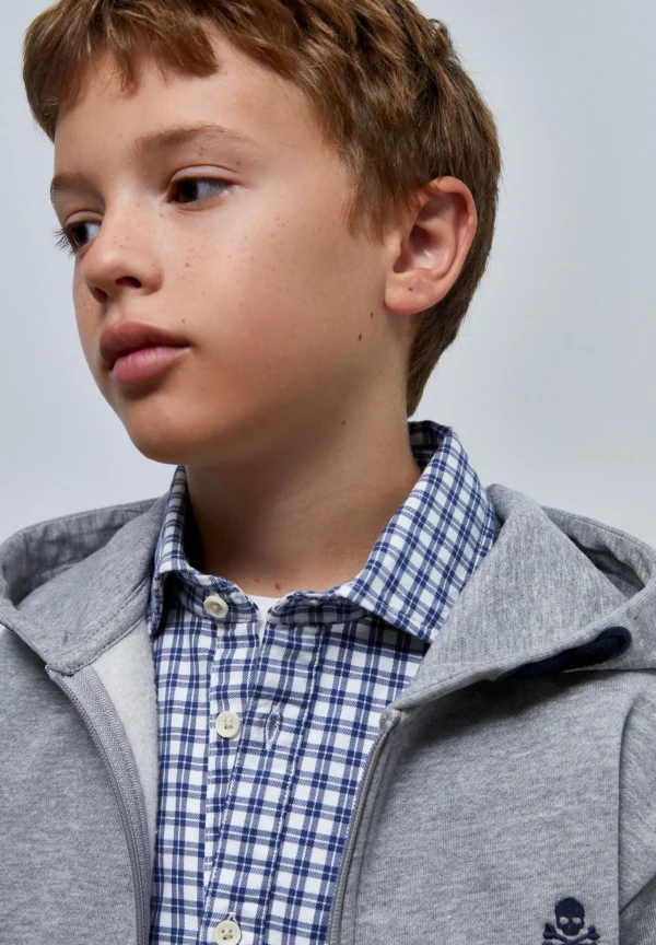 scalperscompany Sudadera Cremallera Parche Trasero-Niños Sudaderas