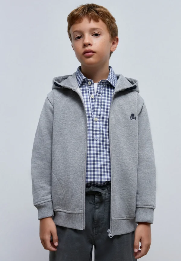 scalperscompany Sudadera Cremallera Parche Trasero-Niños Sudaderas