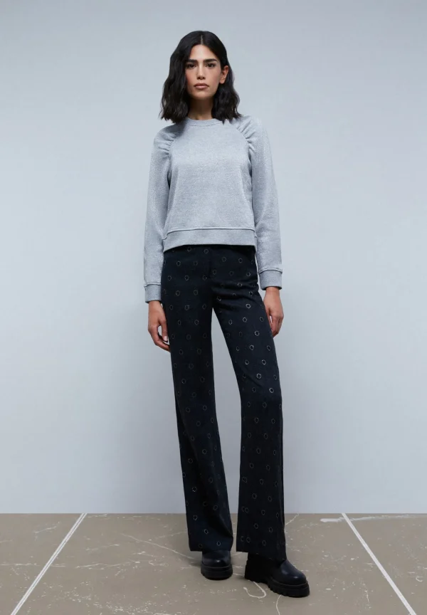 scalperscompany Sudadera Frunce Lurex-Mujer Sudaderas