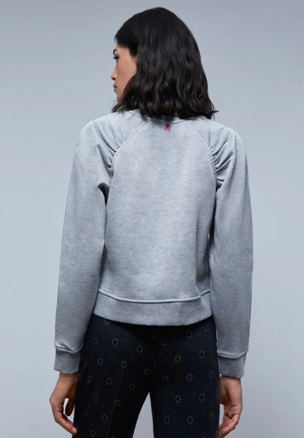 scalperscompany Sudadera Frunce Lurex-Mujer Sudaderas