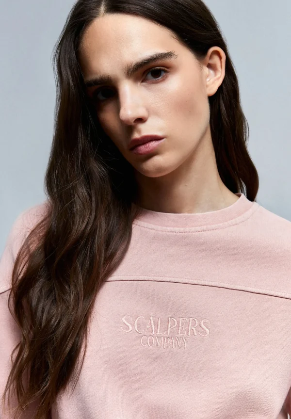 scalperscompany Sudadera Lavada Logo Bordado-Mujer Sudaderas