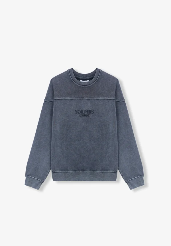 scalperscompany Sudadera Lavada Logo Bordado-Mujer Sudaderas