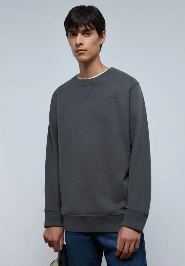scalperscompany Sudadera Logo Flocado-Hombre Sudaderas