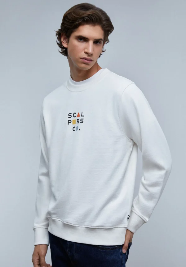 scalperscompany Sudadera Logo Frontal Flocado-Hombre Sudaderas