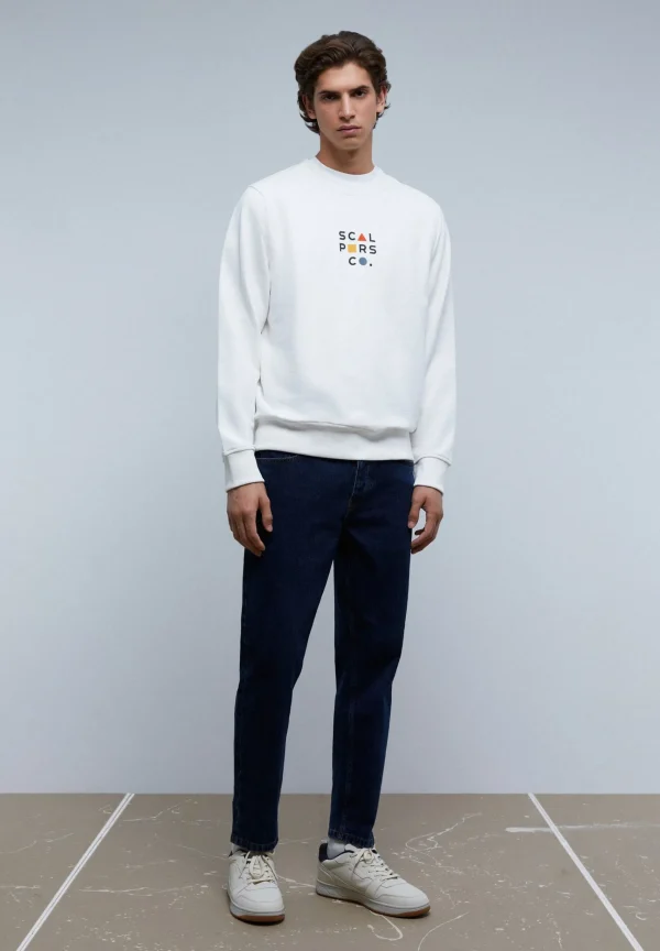 scalperscompany Sudadera Logo Frontal Flocado-Hombre Sudaderas