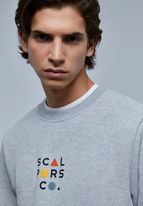 scalperscompany Sudadera Logo Frontal Flocado-Hombre Sudaderas