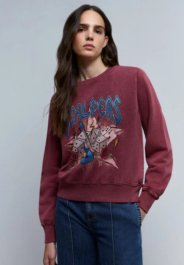 scalperscompany Sudadera Logo Print Cristales-Mujer Sudaderas