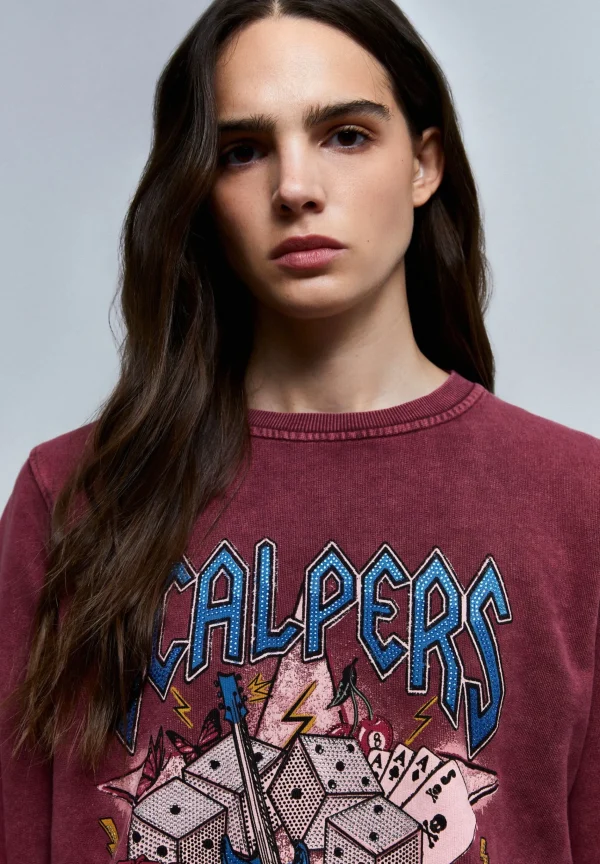 scalperscompany Sudadera Logo Print Cristales-Mujer Sudaderas