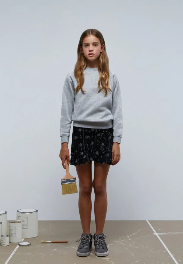 scalperscompany Sudadera Lurex Manga Ranglan-Niños Mini Me