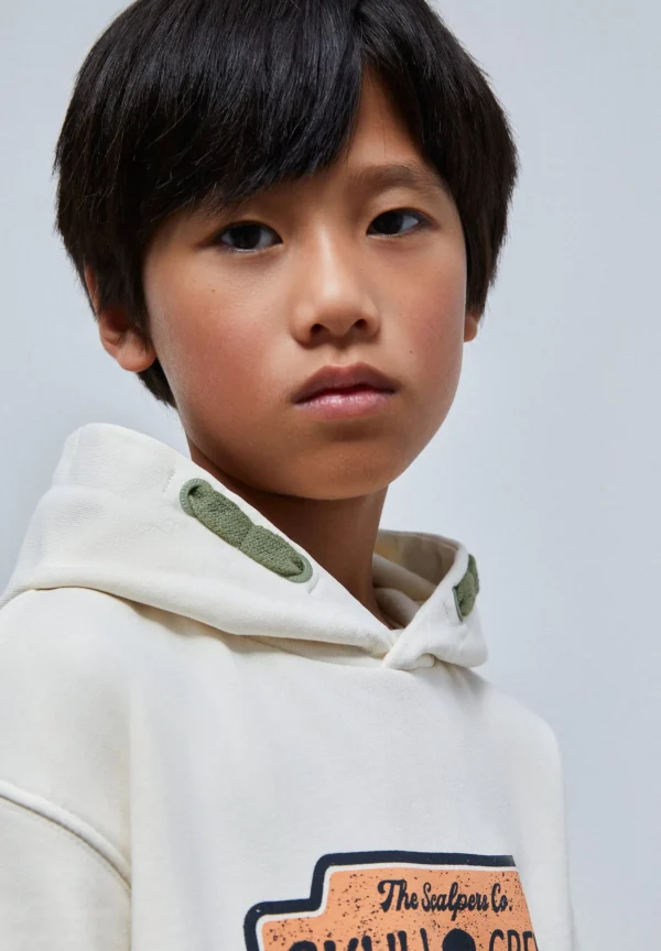 scalperscompany Sudadera Print Frontal Capucha-Niños Sudaderas