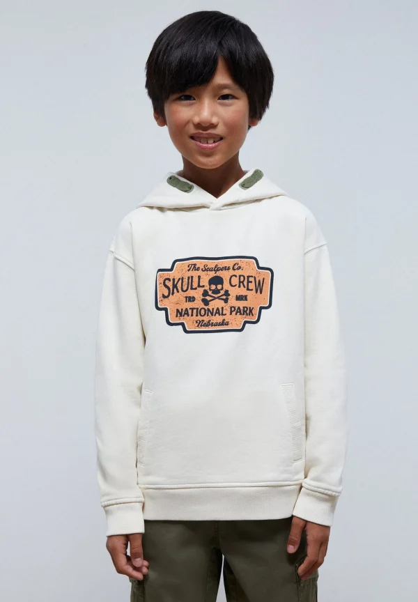 scalperscompany Sudadera Print Frontal Capucha-Niños Sudaderas