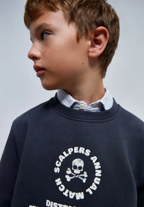 scalperscompany Sudadera Print Frontal Relieve-Niños Sudaderas