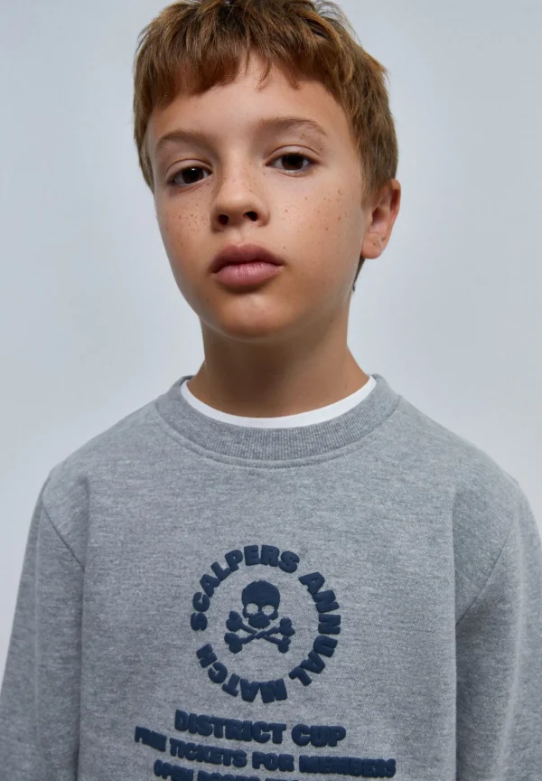scalperscompany Sudadera Print Frontal Relieve-Niños Sudaderas