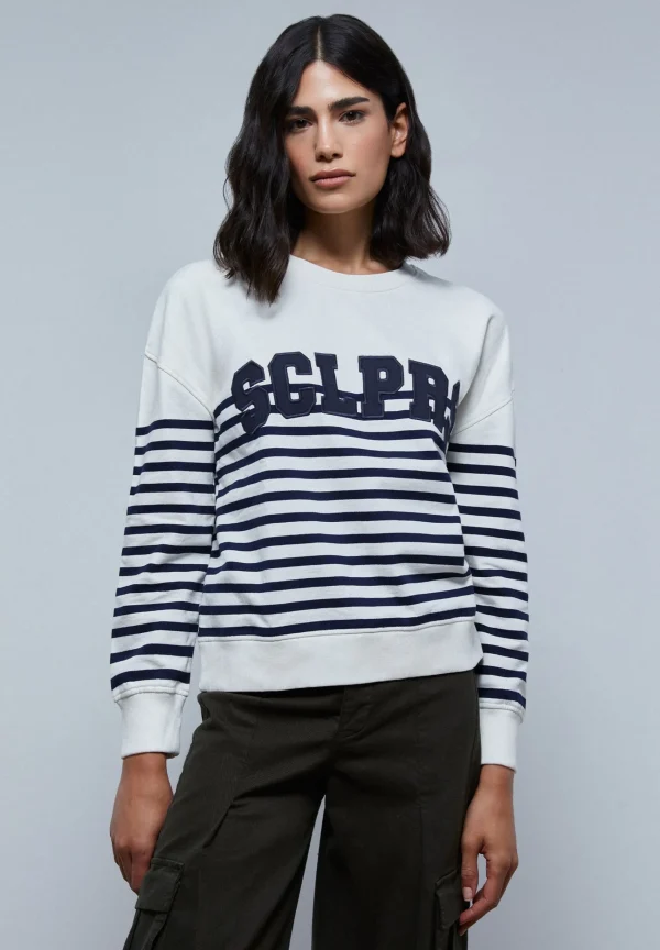 scalperscompany Sudadera Rayas Logo-Mujer Sudaderas