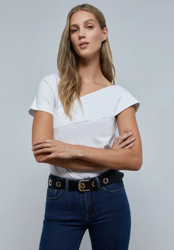 scalperscompany Top Asimetrico-Mujer Camisetas Y Tops