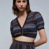 scalperscompany Top Crochet Lurex-Mujer Camisetas Y Tops
