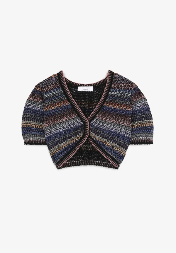 scalperscompany Top Crochet Lurex-Mujer Camisetas Y Tops