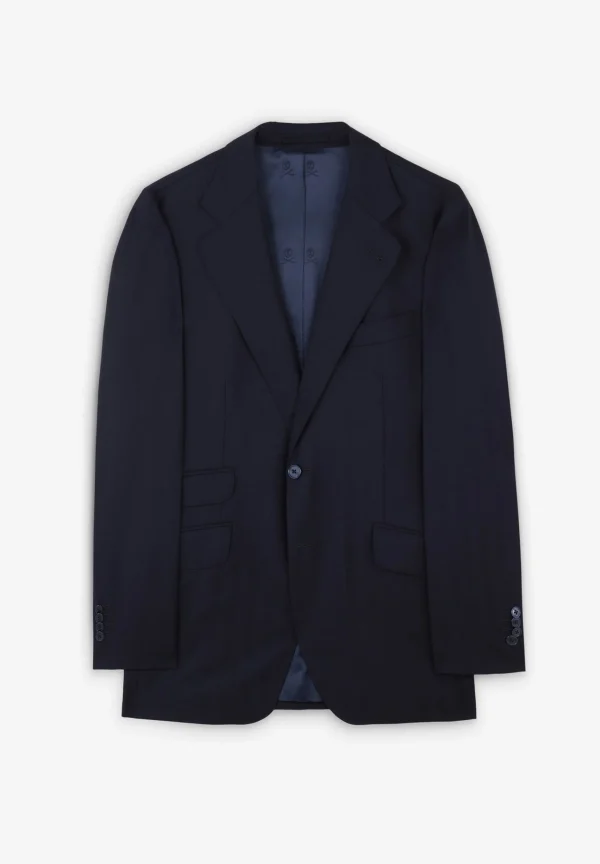 scalperscompany Traje Azul Marino Espiga-Hombre Trajes